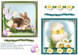 Bunny & Chick Easter Card Toppers