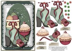 Boot Scootin' Christmas Card Topper