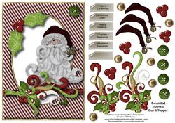 Bearded Santa Card Topper
