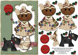 Scottie Dog Christmas Card Topper