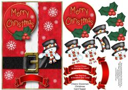 Cheery Snowman Christmas Card Topper