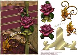 The Beauty of Vintage Card Topper & Stand