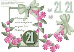 21st Birthday Happiness Card Topper
