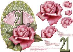 Pink Lemonade 21st Birthday Card Topper