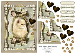 Cat Cameo Corner Stacker Card Topper 2
