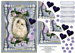 Cat Cameo Corner Stacker Card Topper 3