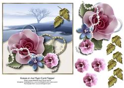 Roses in the Myst Card Topper 1