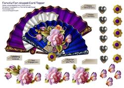 Fanciful Fan-shaped Card Topper 1