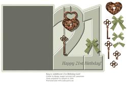 Key to Adulthood 21st Birthday Card