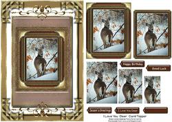 I Love You "deer" Card Topper
