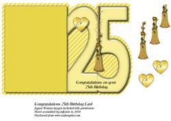 Congratulations 25th Birthday Card