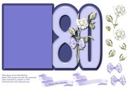 White Roses for Her 80th Birthday