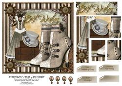 Steampunk Wishes Card Topper 1
