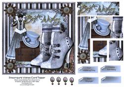 Steampunk Wishes Card Topper 2