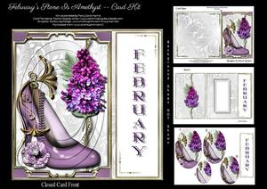 February's Stone is Amethyst - Card Kit
