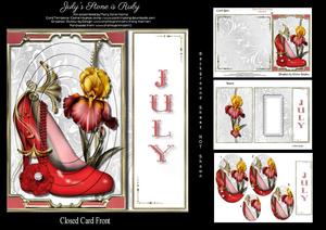 July's Stone is Ruby - Card Kit