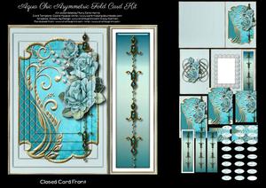 Aqua Chic Asymmetric Fold Card Kit