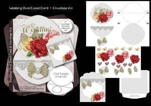 Wedding Oval Easel Card & Envelope Kit