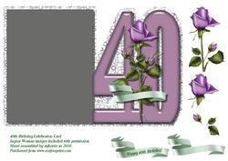 40th Birthday Celebration Card