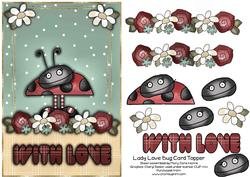 Lady Love Bug Card Topper