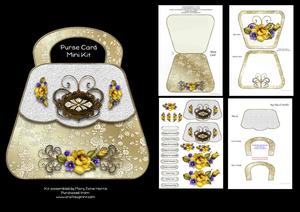 Gold Flowers Purse Mini Kit