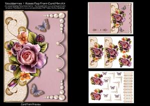 Blackberries & Roses Flap Front Card Mini Kit