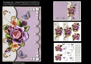 Blackberries & Roses Flap Front Card Mini Kit 2