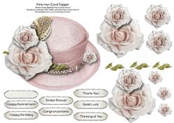 Pink Hat Card Topper