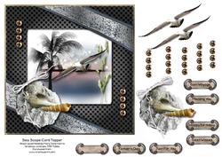 Sea Scape Card Topper 1