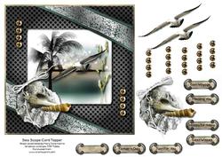 Sea Scape Card Topper 2