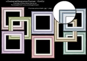 8 Chereckered Decorative Frames - Cu4cu