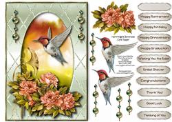 Hummingbird Serenade Card Topper 1