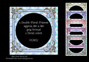 6 Double Floral Frames - Cu4cu