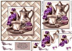Tea & Cupcakes Card Topper 2