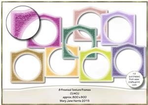 8 Frosted Texture Frames - Cu4cu