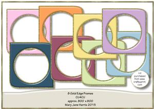 8 Gold Edge Frames - Cu4cu