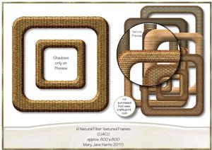 6 Natural Fiber Textured Frames - Cu4cu