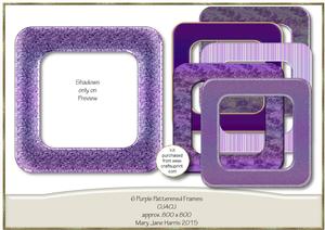 6 Purple Patterened Frames - Cu4cu