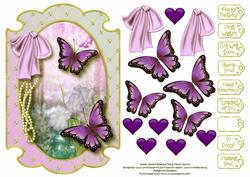 Butterflies & Iris Card Topper