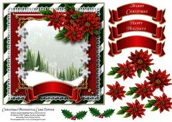 Christmas Poinsettia Card Topper