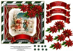 Christmas Vintage Santa Card Topper