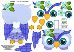 Pretty Owl Flip-up Card 5