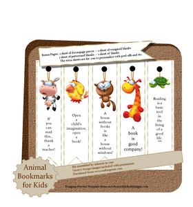 Image of cup65403_99 - Animal Bookmarks for Kids Kit