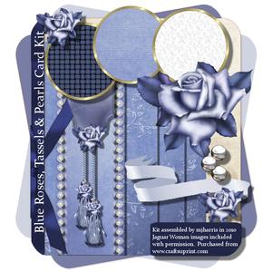 Blue Roses, Tassels & Pearls Kit