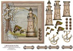 Lighthouse by the Sea Card Topper 3