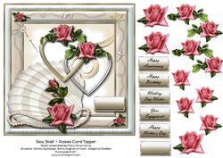 Sea Shell & Roses Card Topper 1