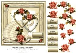 Sea Shell & Roses Card Topper 2