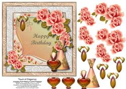 Touch of Elegance Happy Birthday Card Topper 1