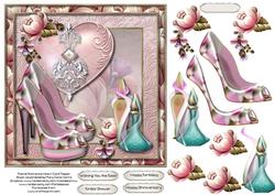 Pastel Romance Heart Card Topper 1
