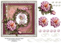 Vintage Romantique Lady Card Topper